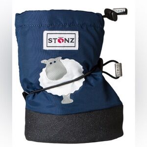 Stonz Kids Navy Blue Waterproof Boot - Sheep Design